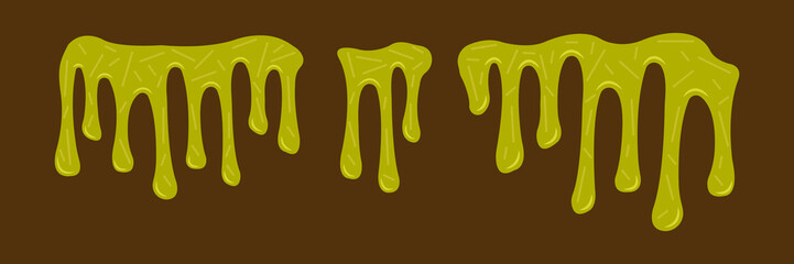 Pistachio filling for chocolate. Sweet dessert concept, perfect for confectionery design.