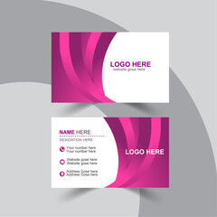 Fototapeta premium Modern creative business card and name card, simple clean template vector design, layout in rectangle size.