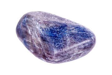 sapphire mineral stone on white background close up