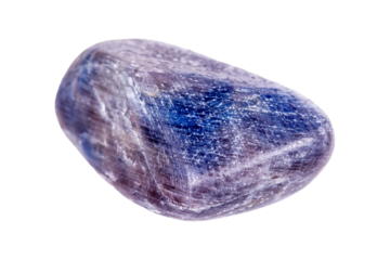sapphire mineral stone on white background close up
