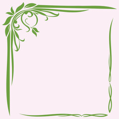 Vintage luxury Floral Corner Vector Art
