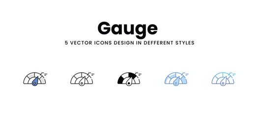 Gauge  vector icons set stock illustration