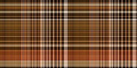 Warm fall gingham tartan check seamless border pattern. Woven classic variegated ombre check ribbon trim. Repeatable banner for washing tape and for fashion edging design.
