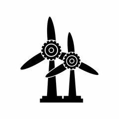 Obraz premium creative details wind turbine icon vector illustration