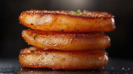 Crispy Potato Pancakes Stacked