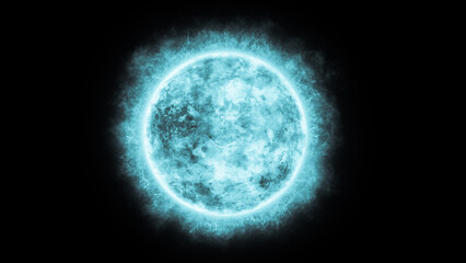 Sun surface with outer atmosphere and magnetic fields
