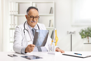Doctor checking an x-ray image