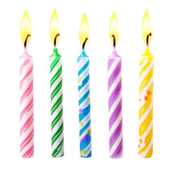 Colorful birthday candles set