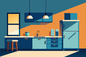 vector illustration of a kitchen