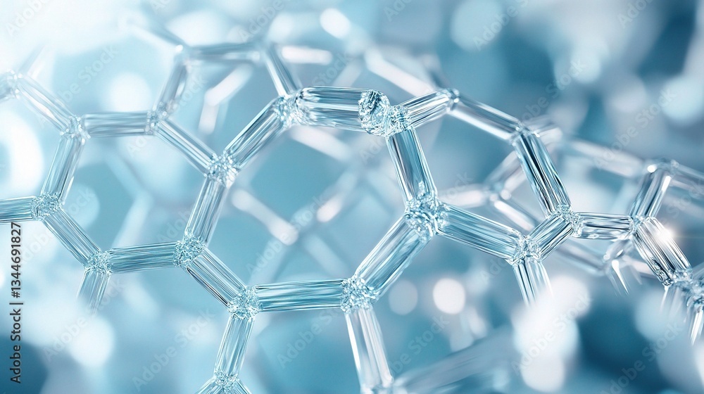 Poster abstract hexagonal pattern for medical technology background