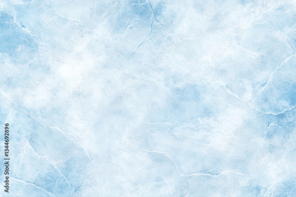 Poster blurred frosted glass texture concept with soft blue hues and subtle cloud patterns