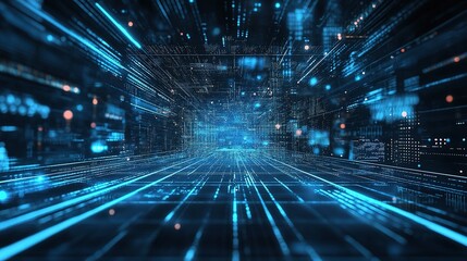 Futuristic High-Tech Interface Concept with Data Visualizations