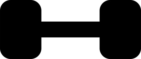 Dumbbell Icon. Black and White. Gym Icon - Isolated Flat Vector Symbol Outline Style for Fitness Concepts. Vector illustration.