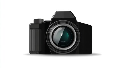 A sleek digital camera with a large lens perfect for photography enthusiasts and professionals