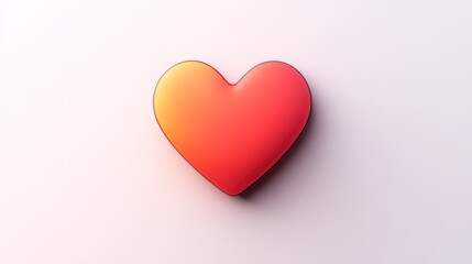 A vibrant gradient heart shape on a white background