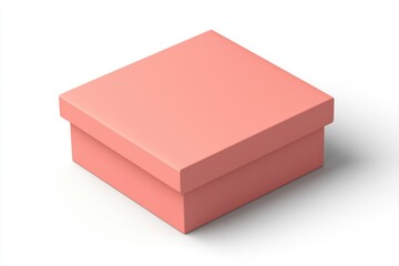 A plain product packaging box with a smooth surface isolated on a white background perfect for highlighting minimal design and versatile branding concepts.