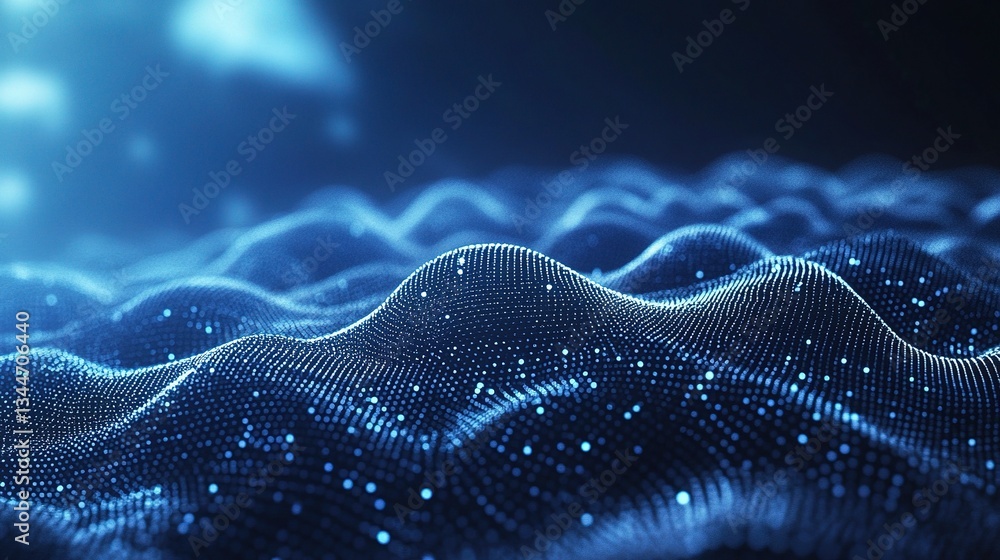 Poster embossed mesh structure representing cloud computing visuals
