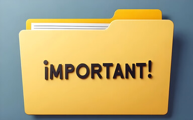 Yellow folder with important documents is waiting to be opened