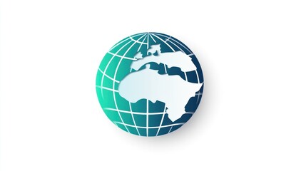 Global Icon with Earth and Map Overlay Design for International Themes