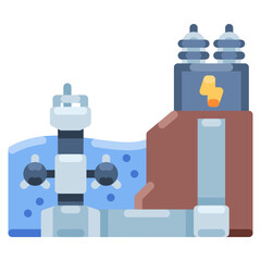 tidal power plant icon