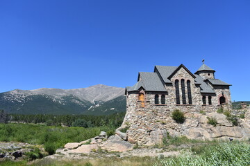 Fototapeta premium St. Catherine Chapel in the Colorado mountains