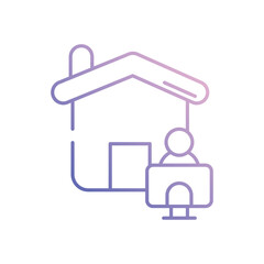 Home Office vector icon stock illustration