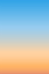 Orange sky gradient background. Sunset, sunrise, desert, beach, sky. Design for web page, app, cover. Summer vertical vector illustration.