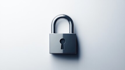 Naklejka premium Secure Lock A Modern Metallic Padlock Symbolizing Safety and Protection