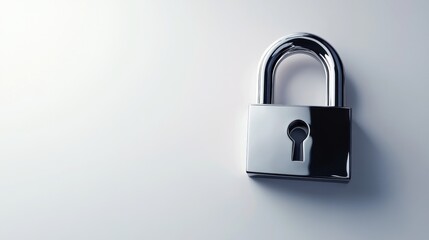 Naklejka premium Secure Lock A Shiny Metallic Padlock Symbolizing Safety and Protection
