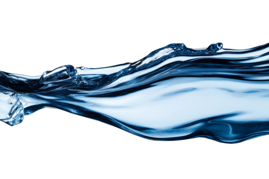 Flowing water with a smooth, clear wave pattern