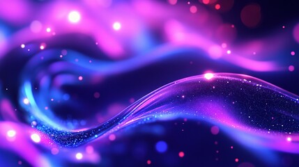 Abstract Technology Background with Fluid Shapes and Colors