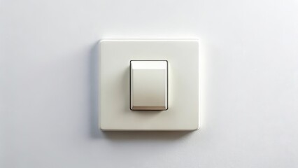 White Light Switch on White Background