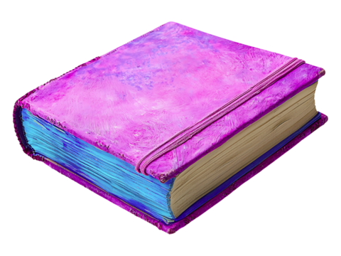 Vibrant purple and teal handcrafted journal.  Unique texture and color evoke creativity, imagination, and personal expression.
