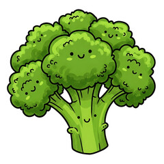 Obraz premium broccoli isolated on transparent background 