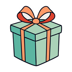 gift box icon with a ribbon and bow, perfect for apps and websites
