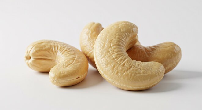 nueces de la India en fondo blanco 