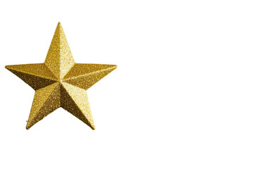 Shining gold star decoration for celebrations