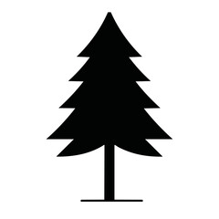 Obraz premium origami silhouette black pine tree vector design isolated