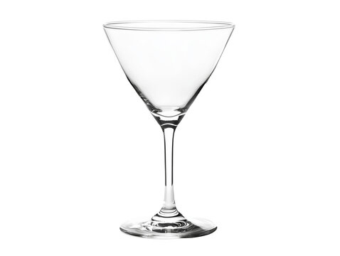 empty cocktail glass isolated on white background