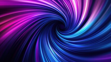 Fototapeta premium Vivid Neon Swirl of Blue and Purple Abstract Design in Dynamic Motion