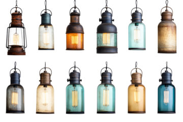 Showcasing vintage glass lanterns