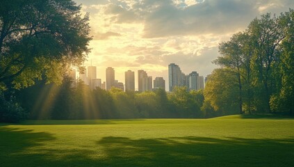 City park sunset