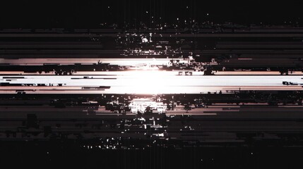 Layered Glitch Art with Vapor Trails on Dark Backdrop in AR Style and Raw Format