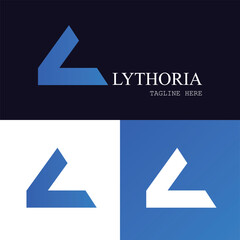 Minimalist L letter logo design lythoria modern and creative