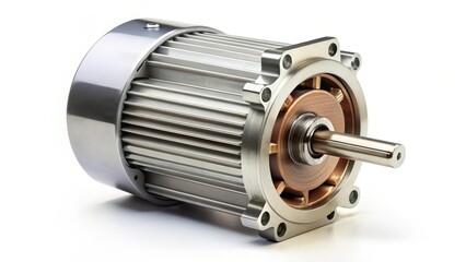 Electric Motor on White Background