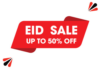 EID SALE 50 Percent Off Banner Modern vector design