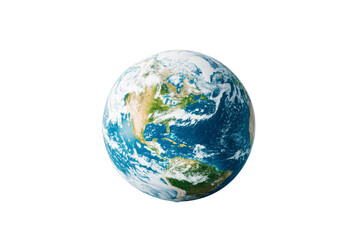 Fototapeta premium Earth seen from space on clear background