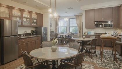 modern kitchen interior with kitchen