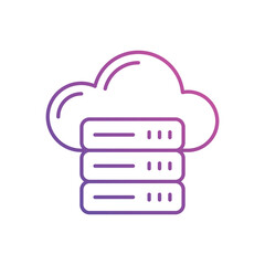 Cloud Hosting Vector icon