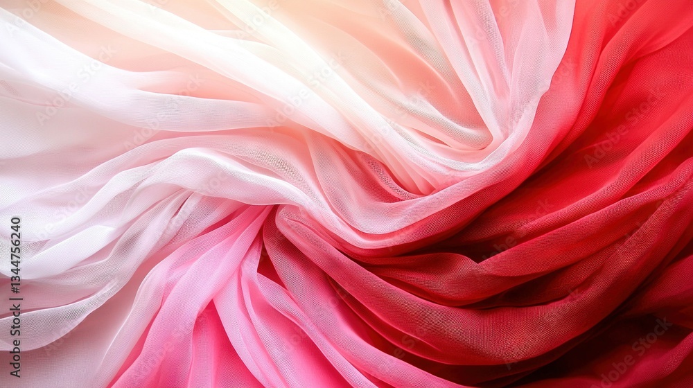 Poster a close-up image of multicolored fabric illuminated brightly from above